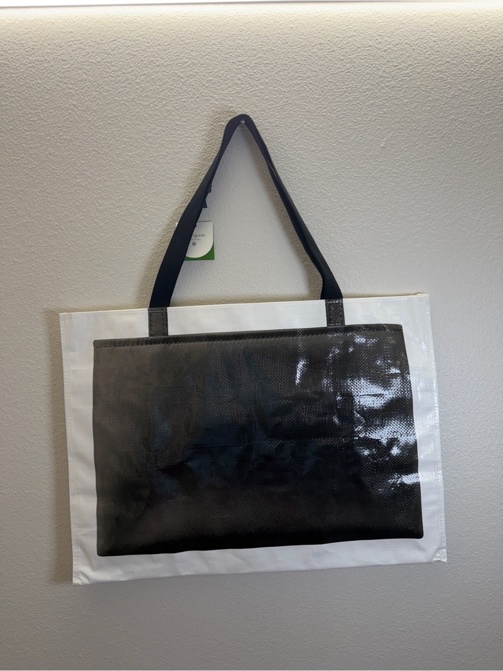 kate spade White and Black Clear Tote Bag with Black Pocket - Picture 7 of 7